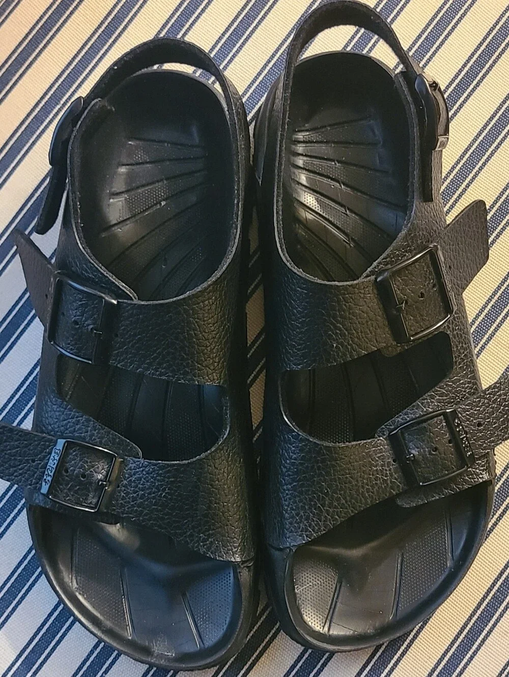 Birki's by Birkenstock Aruba Water Sandals Black Resortwear Sz W-11-11.5 M-9-9.5
